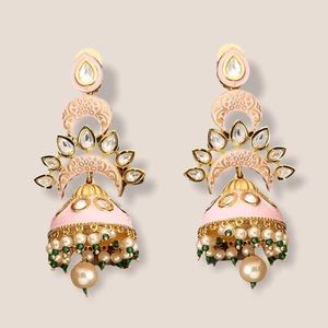 Kundan Meenakari Jhumka Women Earrings